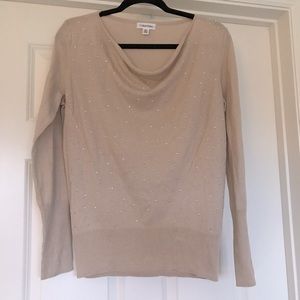 Calvin Klein Beige Sparkle Sweater